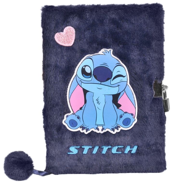 Paso, Lilo si Stitch, jurnal cu lacatel de plus, A5, 96 foi, cu linie, Heart