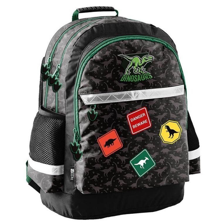 Paso, rucsac pentru scoala, cu 2 compartimente, Danger Dinosaurs
