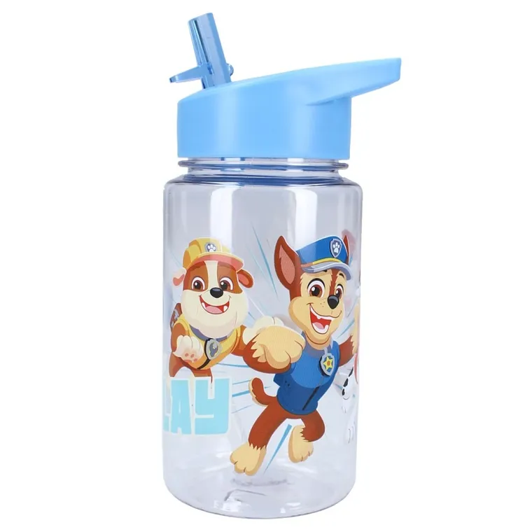 Paw Patrol, Drink Up, sticla da apa cu pai, albastru, 450 ml