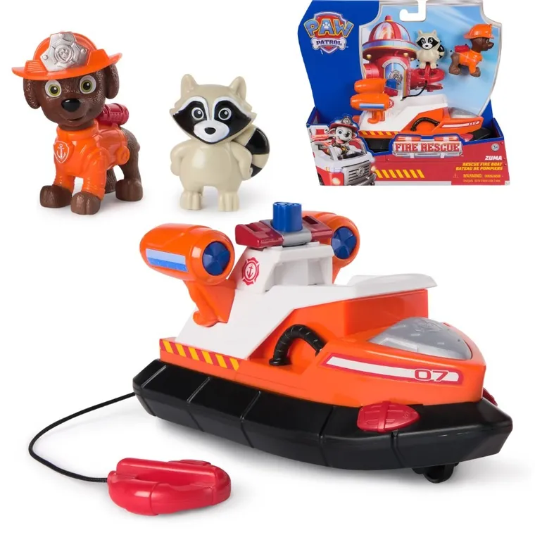 Paw Patrol, Fire Rescue, Zuma, masina cu figurina