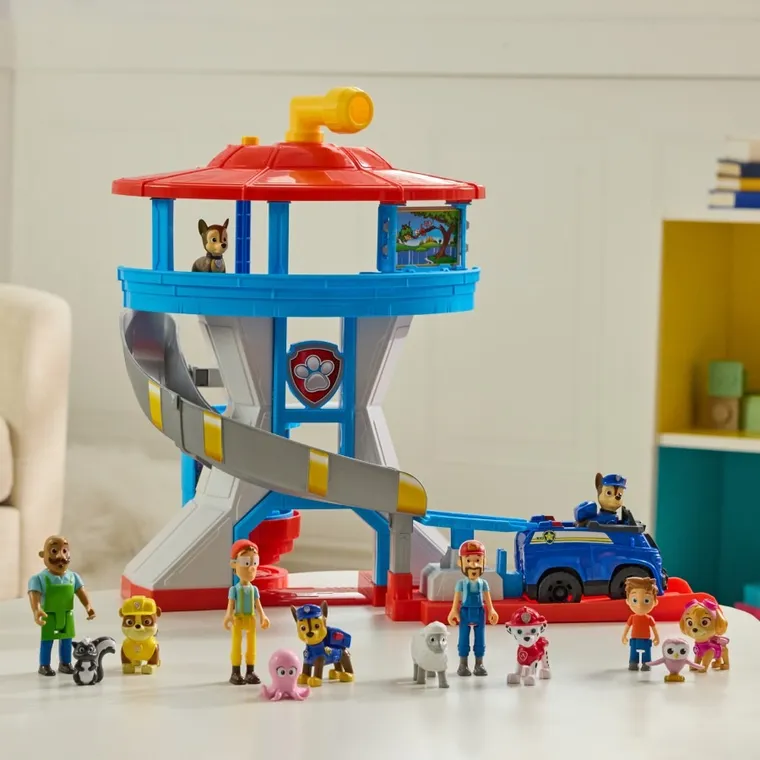 Paw Patrol, Lookout Tower, set de joaca cu masina si figurine