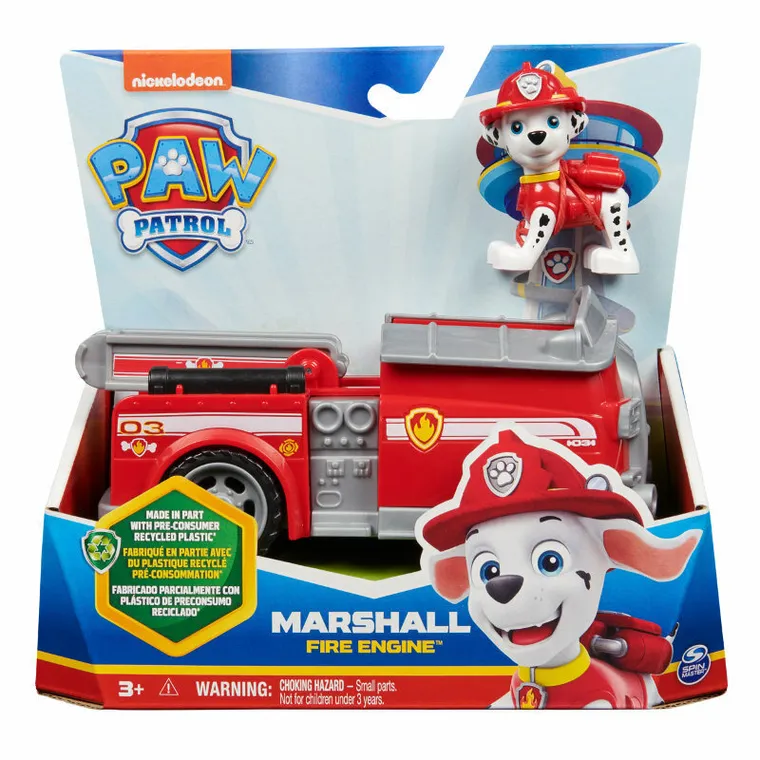 Paw Patrol, Marshall, eco masina cu figurina