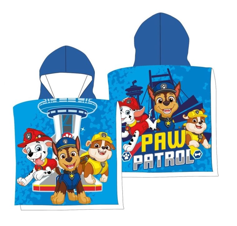 Paw Patrol, prosop tip poncho, 55-110 cm