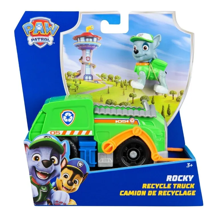 Paw Patrol, Rocky, vehicul cu figurina
