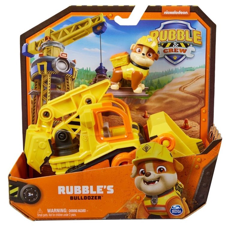 Paw Patrol, Rubble & Crew, Rubble, vehicul cu figurina