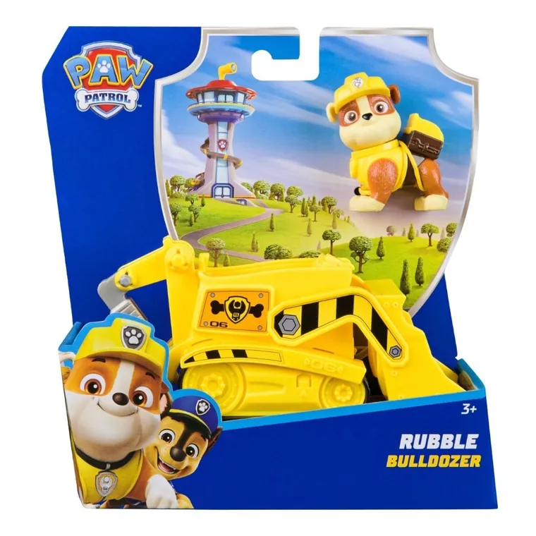 Paw Patrol, Rubble, vehicul cu figurina