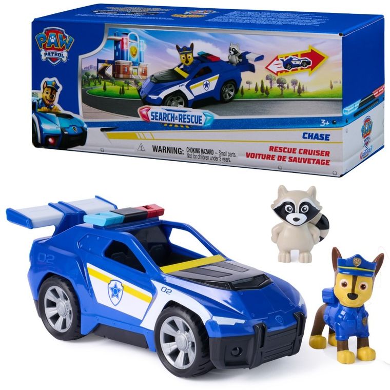 Paw Patrol, Search&Rescue, Chase, vehicul cu figurina