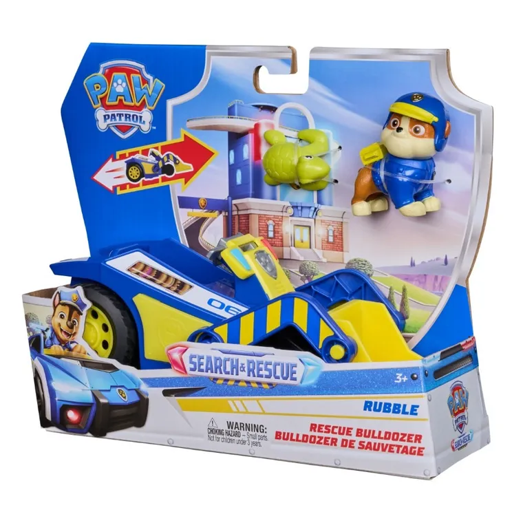 Paw Patrol, Search&Rescue, Rubble, vehicul cu figurina