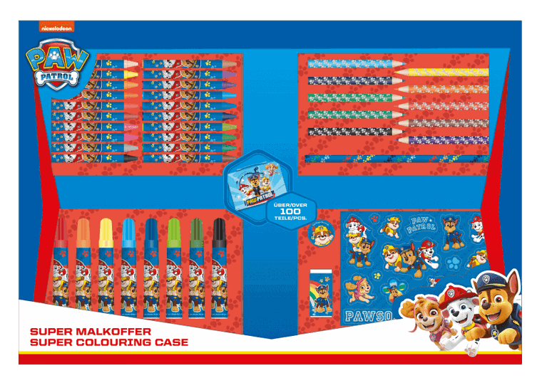 Paw Patrol, set artistic de colorat, 100 buc.