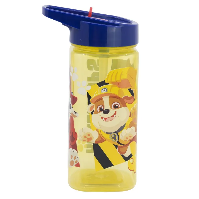 Paw Patrol, sticla de apa cu pai Square, 510 ml
