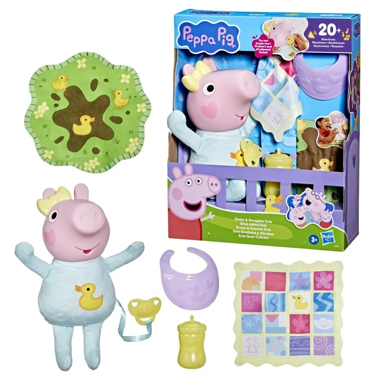 Peppa Pig, Oinks & Snuggles Evie, papusa interactiva