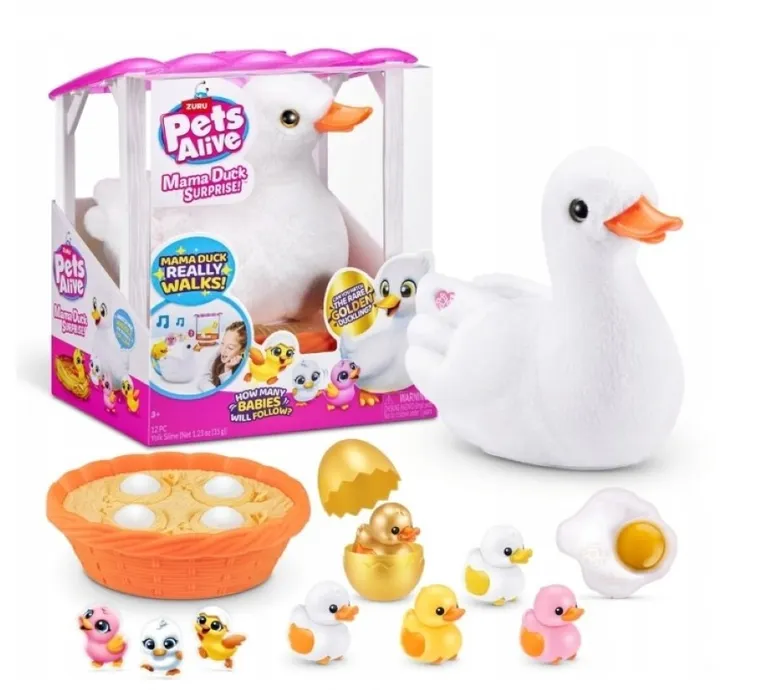 Pets Alive, Mama Rata si bebelusul surpriza, jucarie interactiva de plus