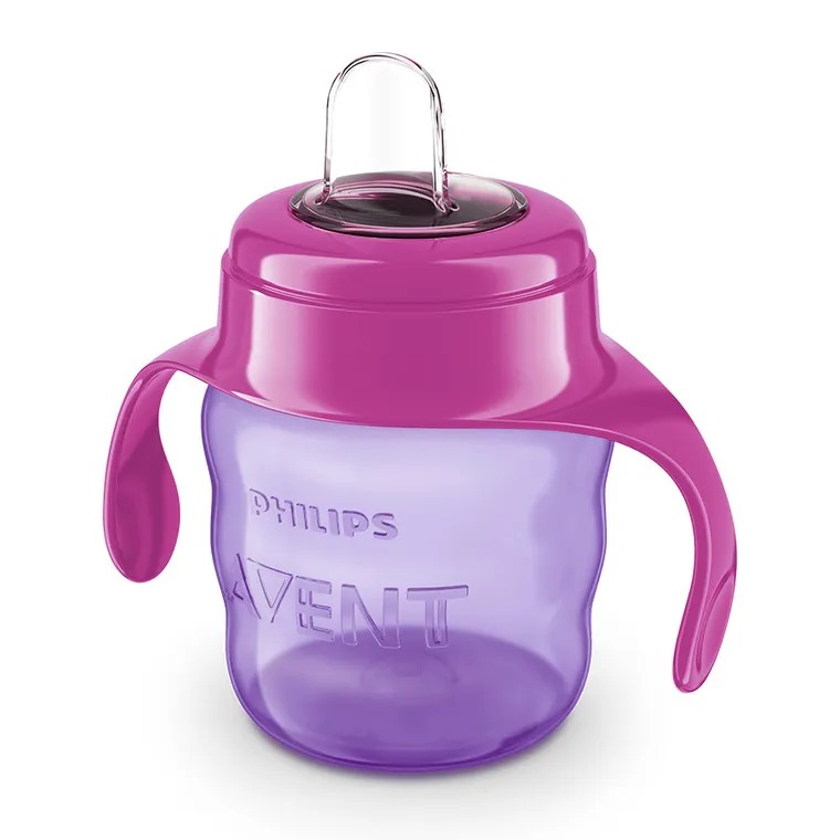 Philips Avent, cana cu tetina de formare, violet, 6 luni+, 200 ml, SCF551/03