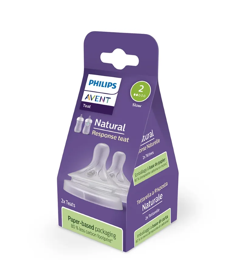 Philips Avent, Natural, Response, tetina pentru biberon, 0 luni+, SCY962/02