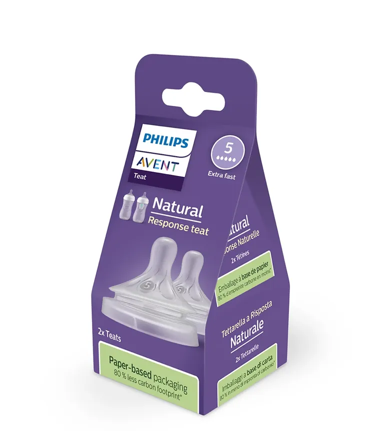 Philips Avent, Natural, Response, tetina pentru biberon, 6 luni+, SCY965/02