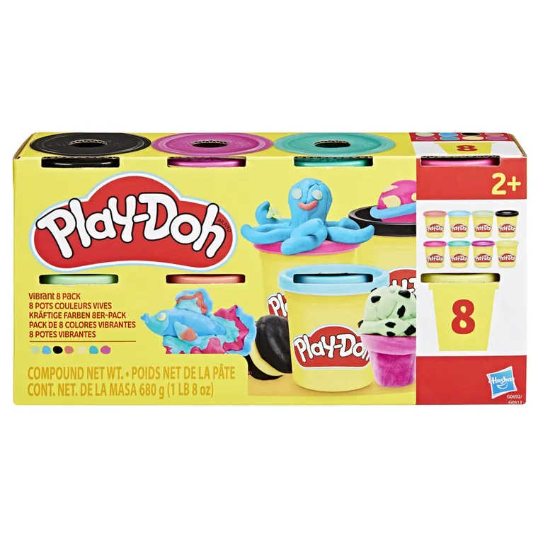 Play-Doh, Culori vii, 8 tuburi, set creativ