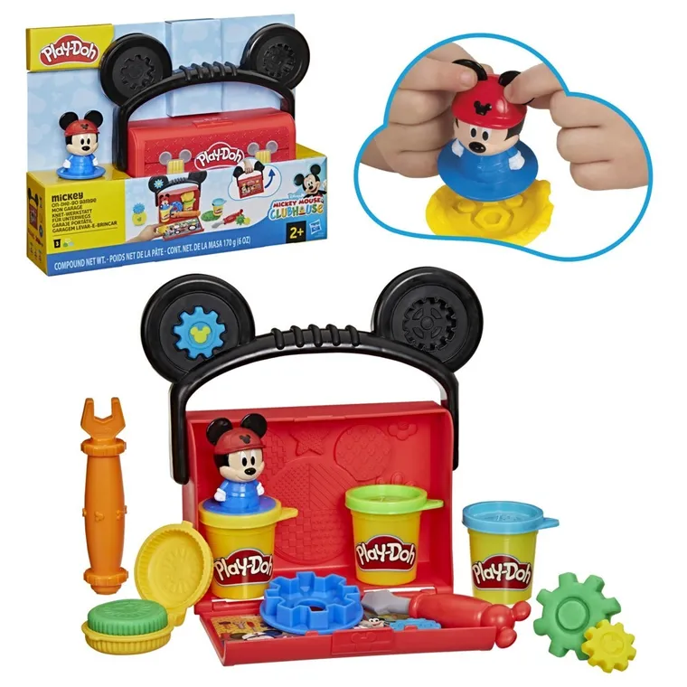 Play-Doh, Disney Jr, Mickey on-the-go Garage, set creativ
