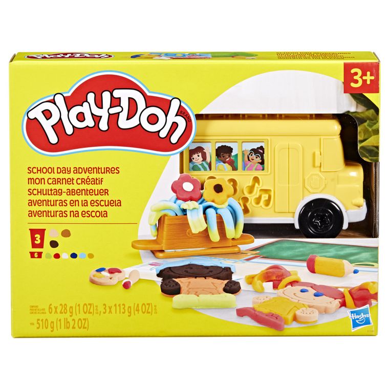 Play-Doh, School Day Adventures, set creativ cu plastilina, 9 tuburi