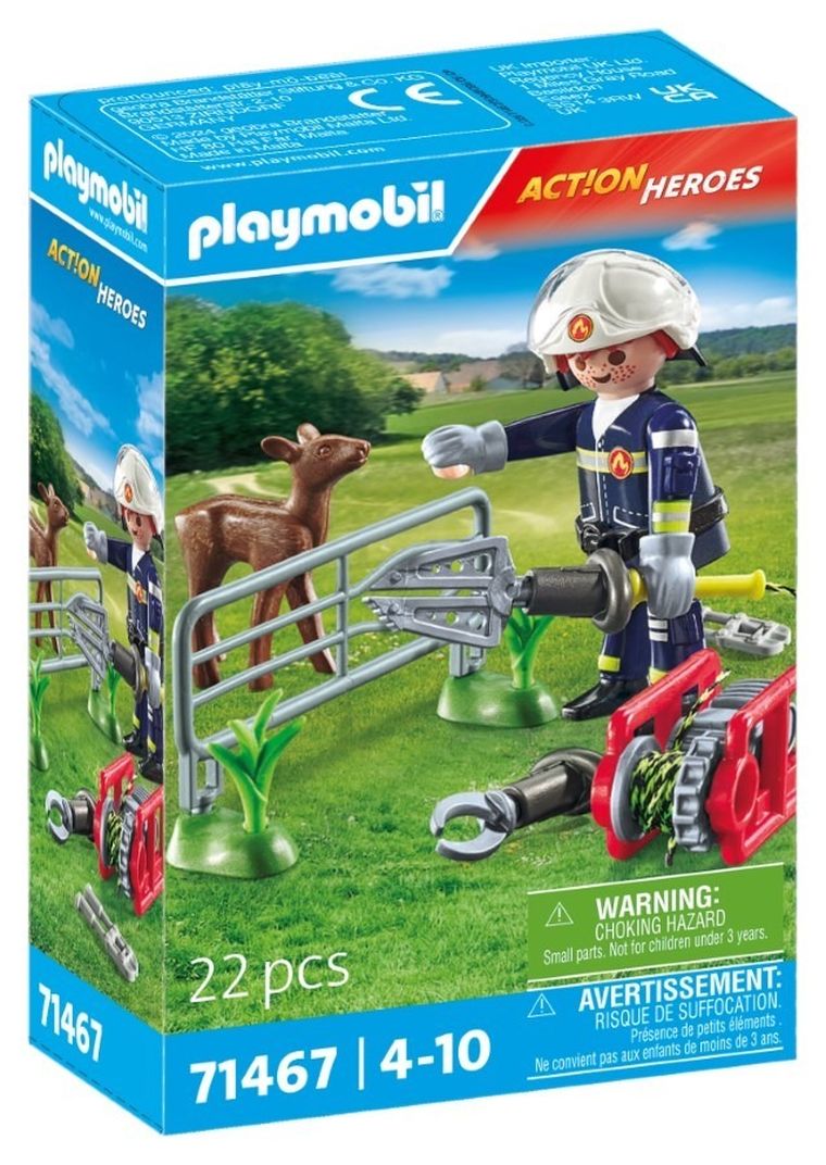 Playmobil, Action Heroes, Pompieri - salvarea animalutelor, 71467