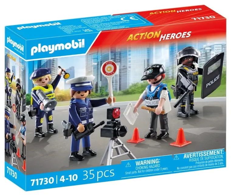 Playmobil, Action Heroes, Set figurine politisti, 71730