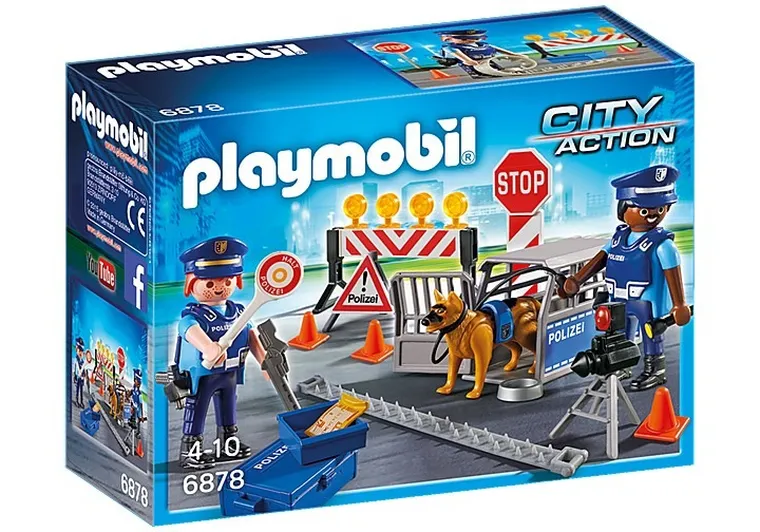 Playmobil, City Action, Blocaj rutier al politiei, 6878