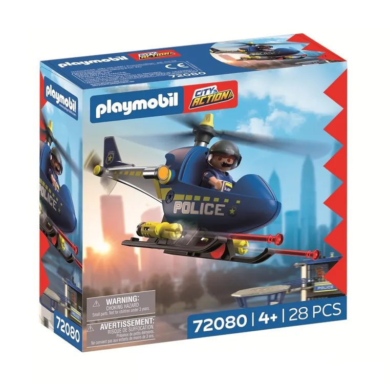Playmobil, City Action, Elicopter al politiei cu radar, 72080