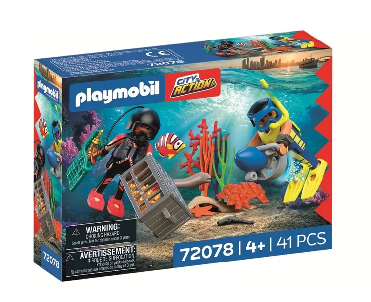 Playmobil, City Action, Scafandru al politiei cu comoara, 72078