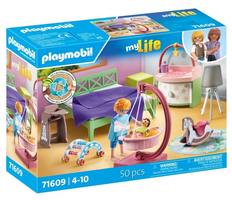 Playmobil, My Life, Dormitor cu loc de joaca pentru copii, 71609