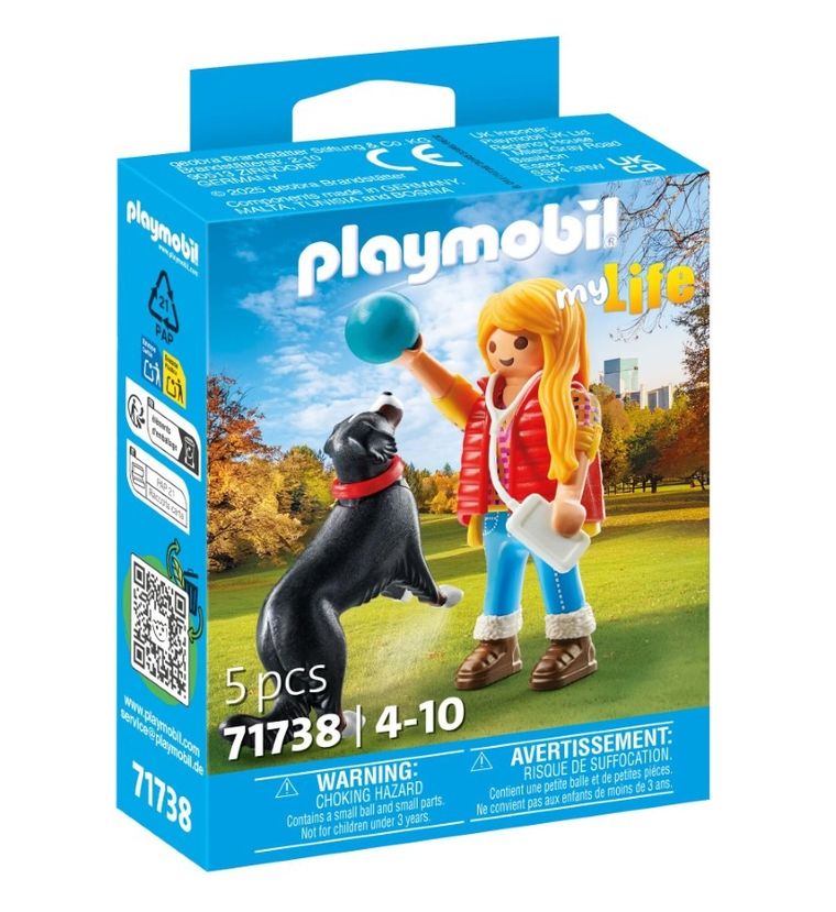 Playmobil, My Life, Fata cu caine ciobanesc, 71738