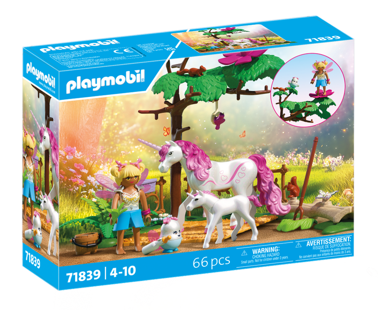 Playmobil, Princess Magic, Grajd magic de unicorn pentru mama si manz, 71839