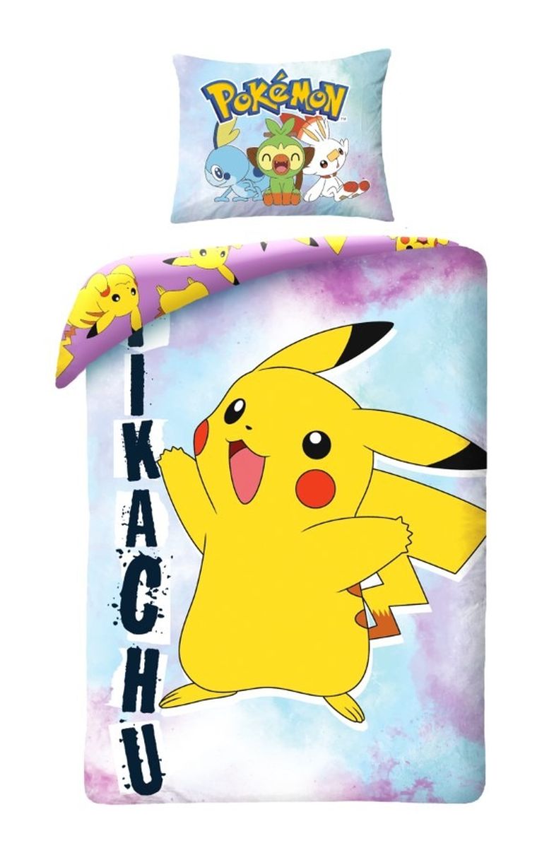 Pokemon, set lenjerie de pat single, 140-200 cm