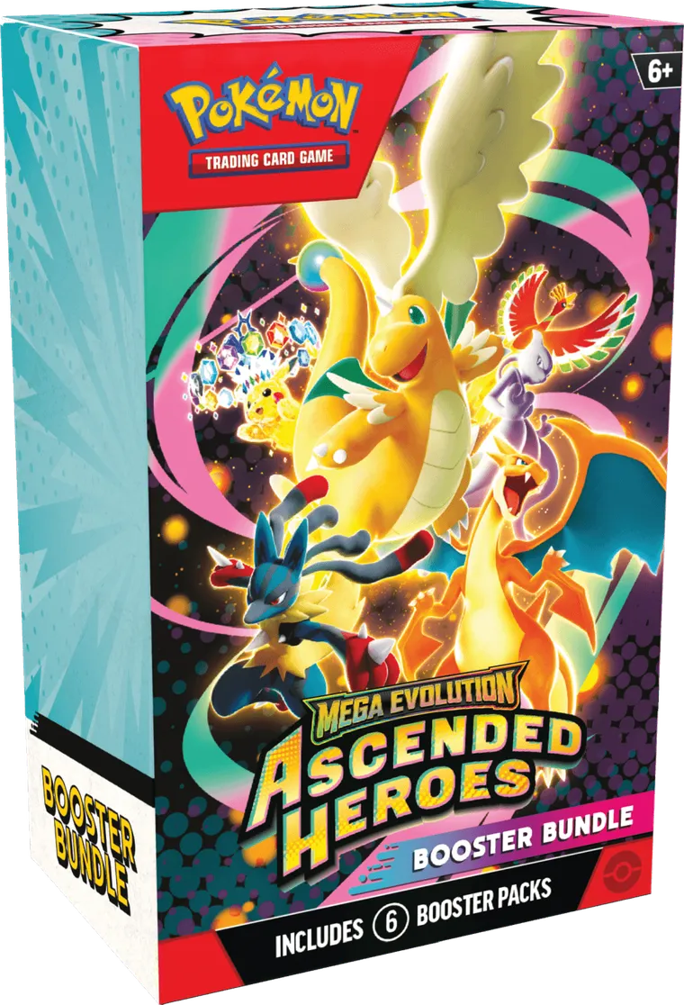 Pokemon TCG: Mega Evolution, Ascended Heroes, Booster Bundle, joc de carti