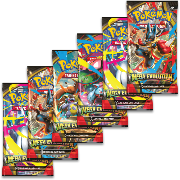 Pokemon TCG: Mega Evolution, Booster, joc de carti, add-on, 1 buc.