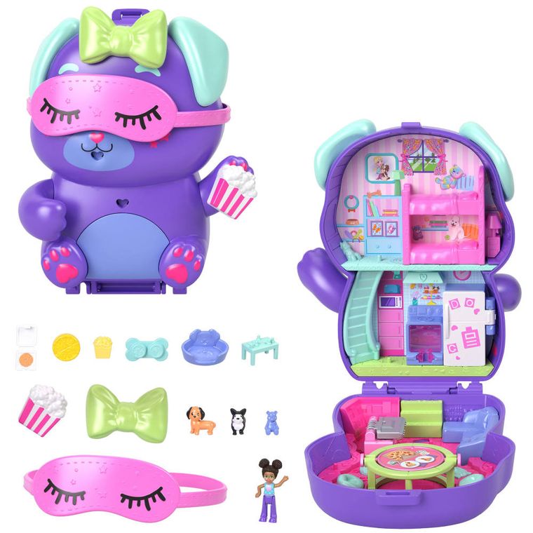 Polly Pocket, Pijama Party, set de papusa si accesorii