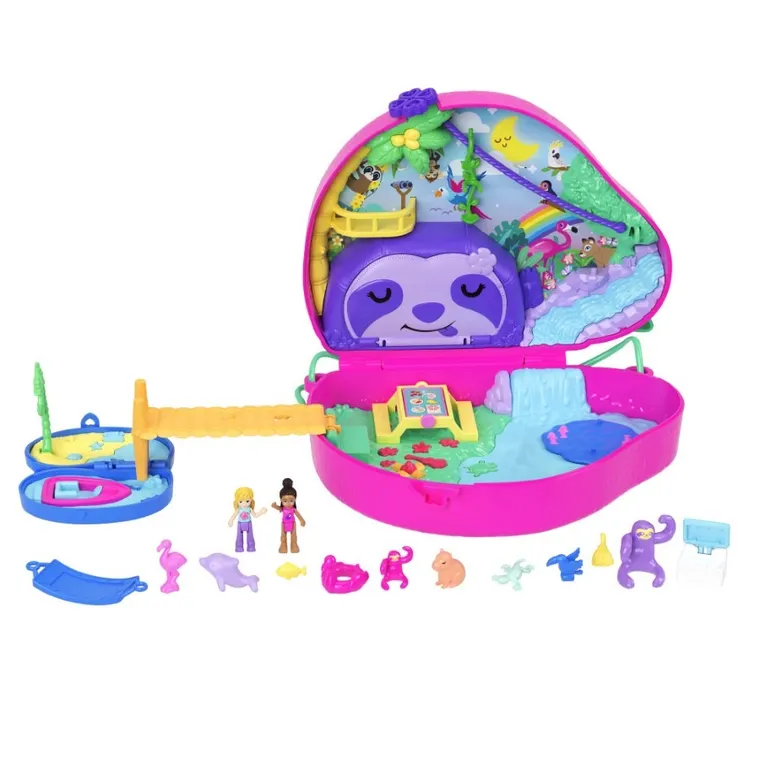 Polly Pocket, Purse Compact, set cu figurine si accesorii