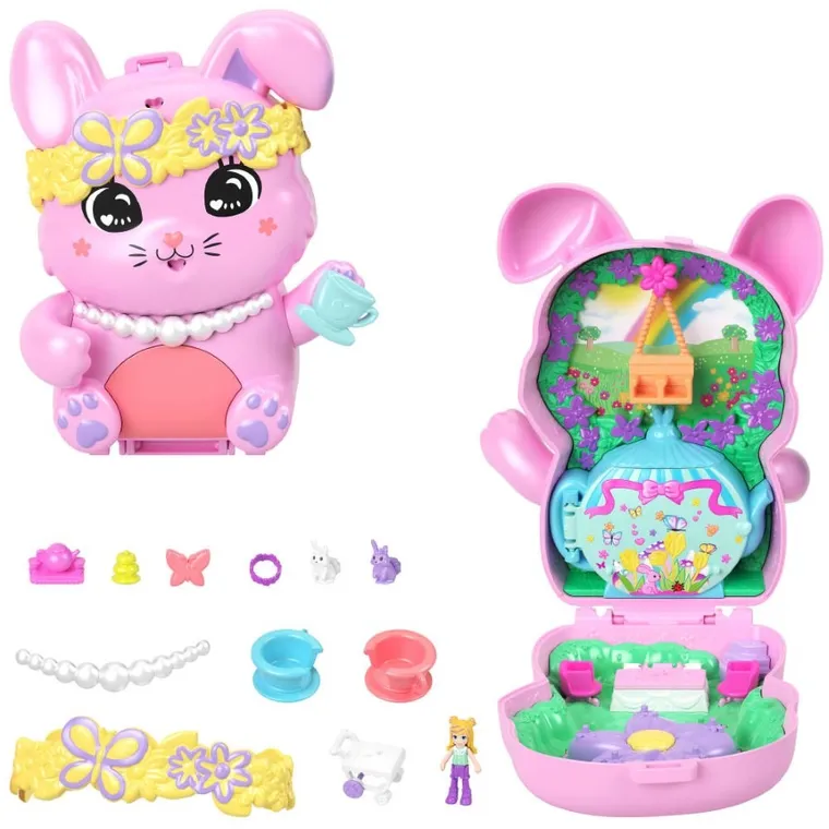 Polly Pocket, Tea With Rabbits, set de papusa si accesorii
