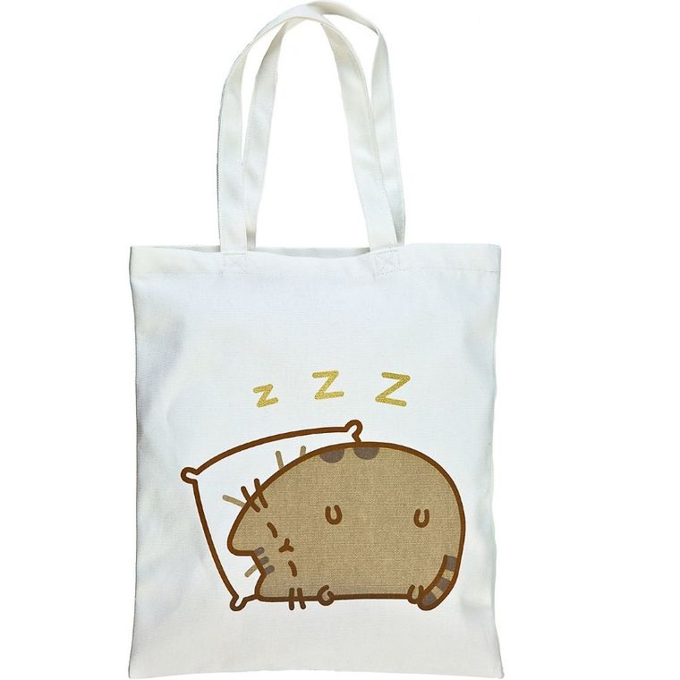 Pusheen, geanta de cumparaturi din bumbac, 34-38 cm