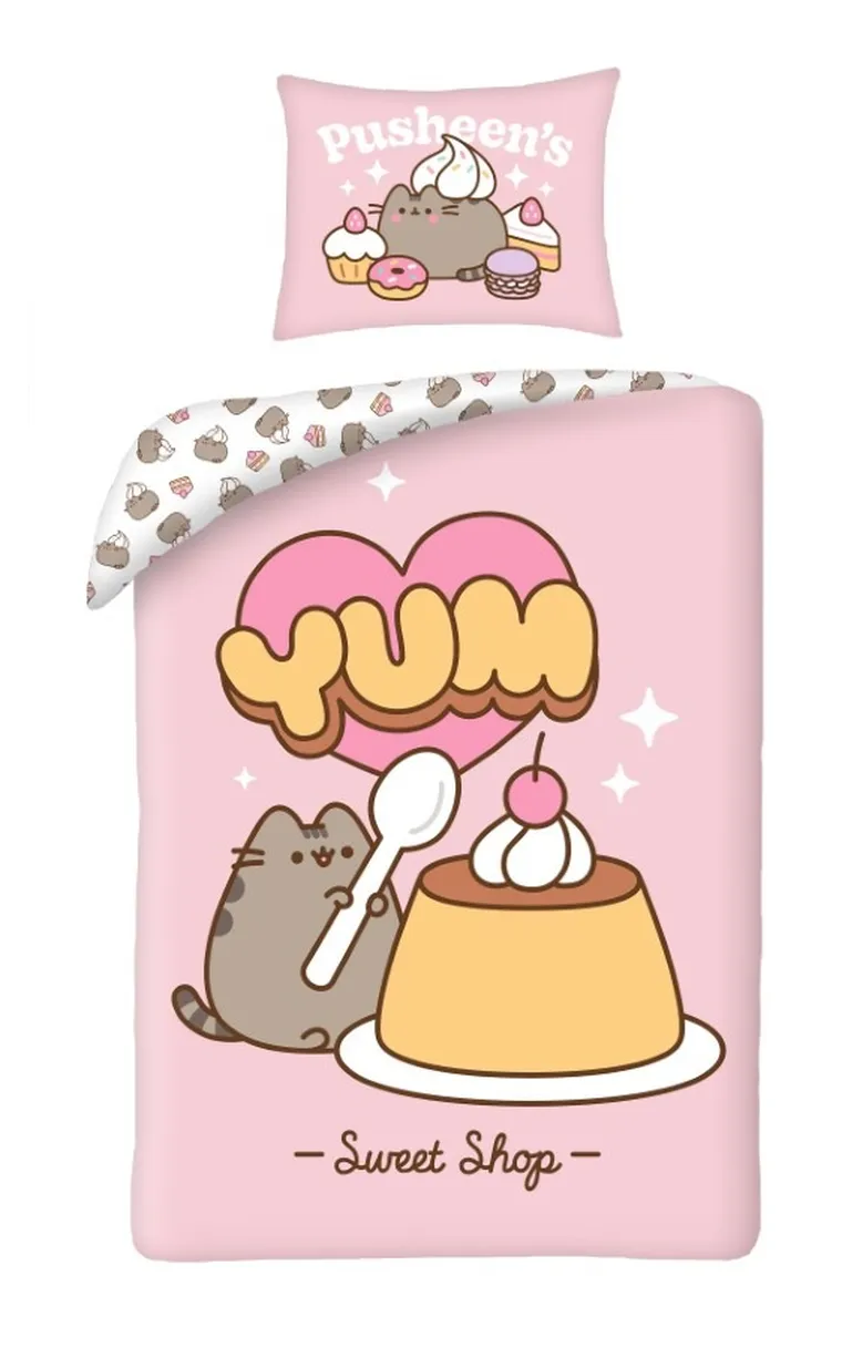 Pusheen, set lenjerie de pat single, 140-200 cm