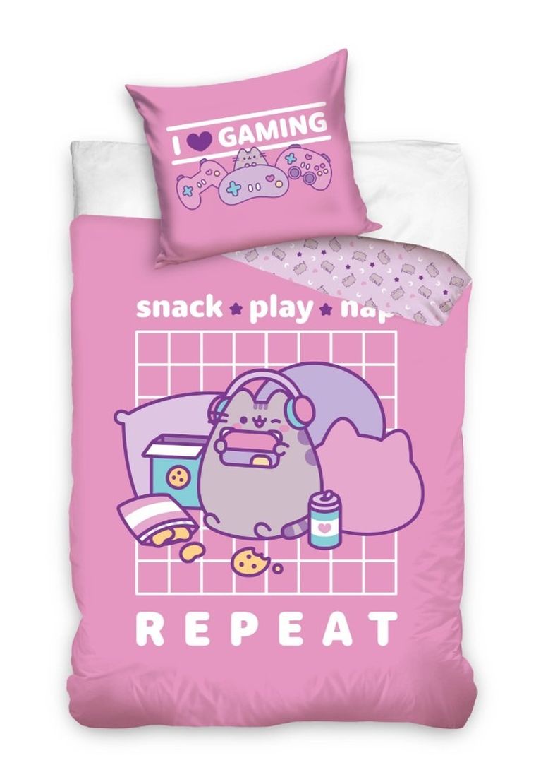 Pusheen, set lenjerie de pat single, 140-200 cm