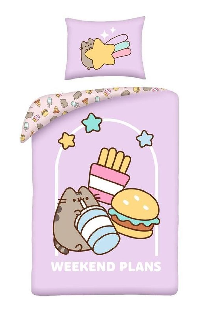 Pusheen, set lenjerie de pat single, 140-200 cm