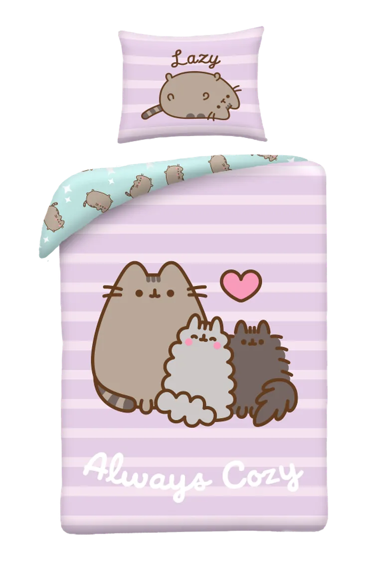Pusheen, set lenjerie de pat single, 140-200 cm