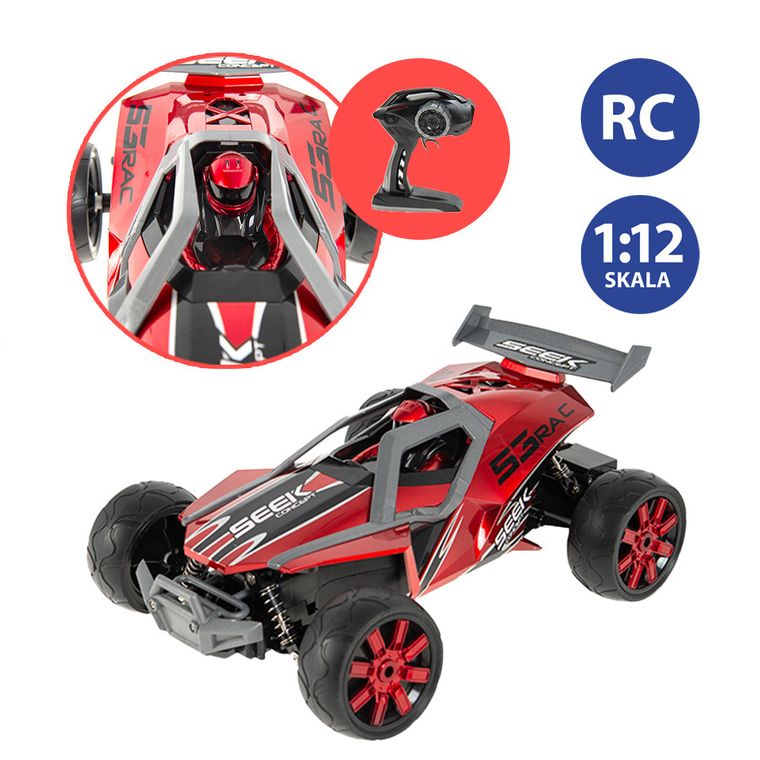 Race Xtreme, Buggy, masinuta cu telecomanda, 1:12, 2.4 GHz, rosu, 30 cm