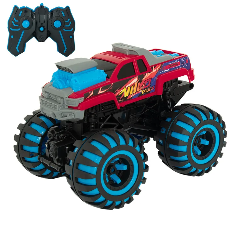 Race Xtreme, Wild Truck, masina de teren cu roti luminoase, vehicul cu telecomanda, 1:12