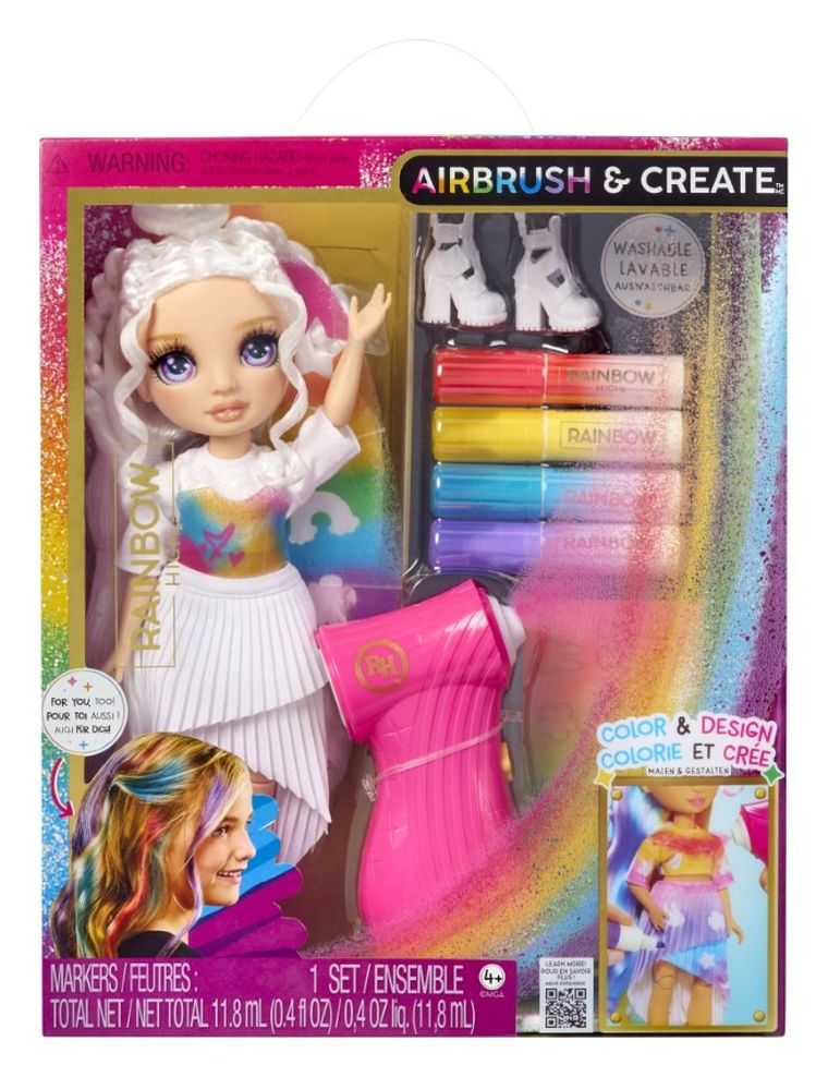 Rainbow High, Air Brush & Create, papusa fashion, Purple Eyes