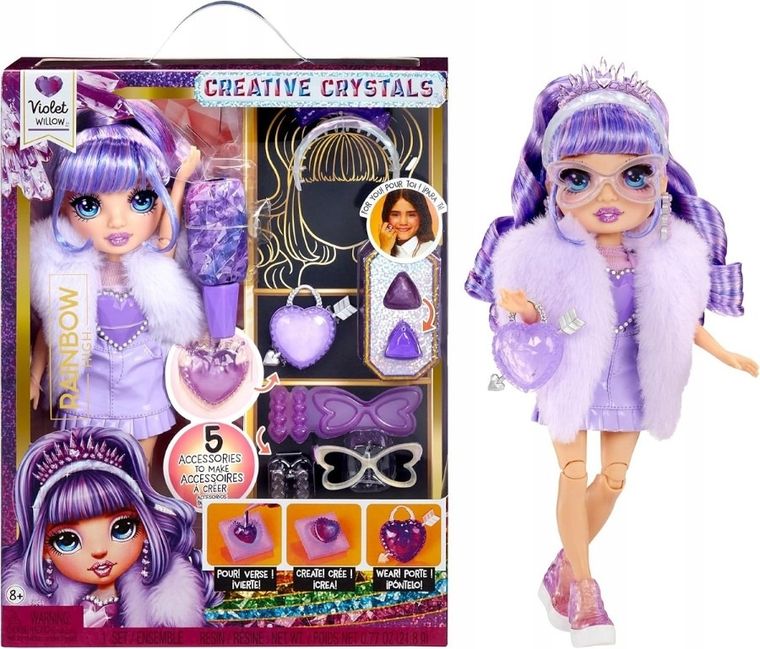 Rainbow High, Creative Crystals, Violet, papusa fashion