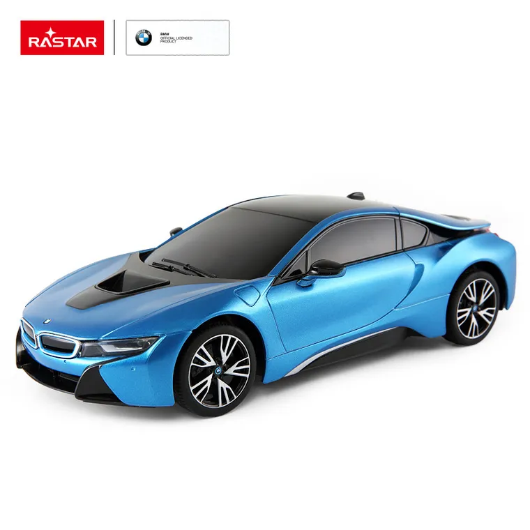 Rastar, BMW i8, vehicul cu telecomanda, albastru, 1:18