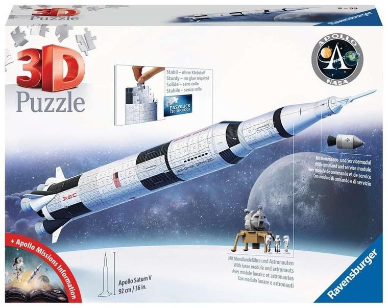 Ravensburger, Apollo Saturn V Rocket, puzzle 3D