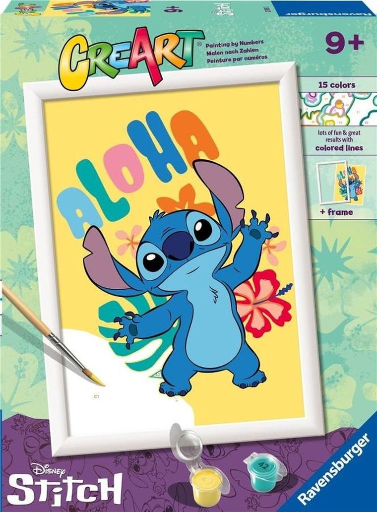 Ravensburger, CreArt, Lilo si Stitch, pictura dupa numere, set creativ
