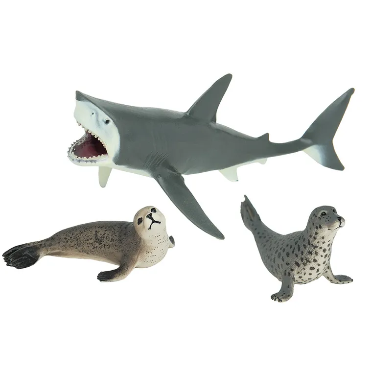 Rechin si foca, set de figurine, 3 buc.