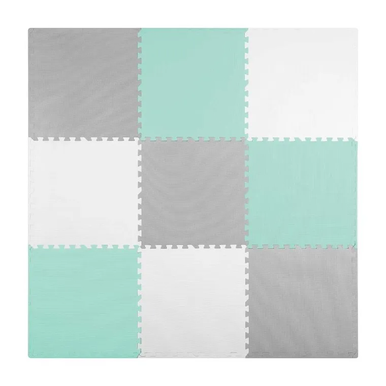 Ricokids, Covoras din spuma tip, puzzle, 180-180 cm, 9 buc.